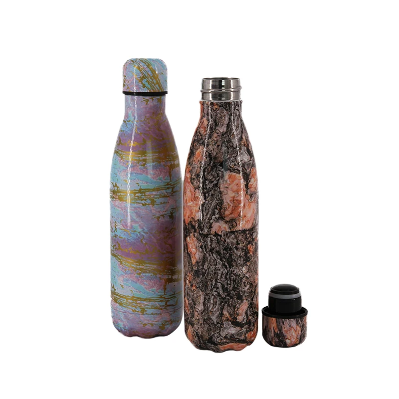 
Stainless Steel Vacuum Insulated Leak-proof Sports Water Bottle Double Walled Reusable Metal Cola Shape Thermos 