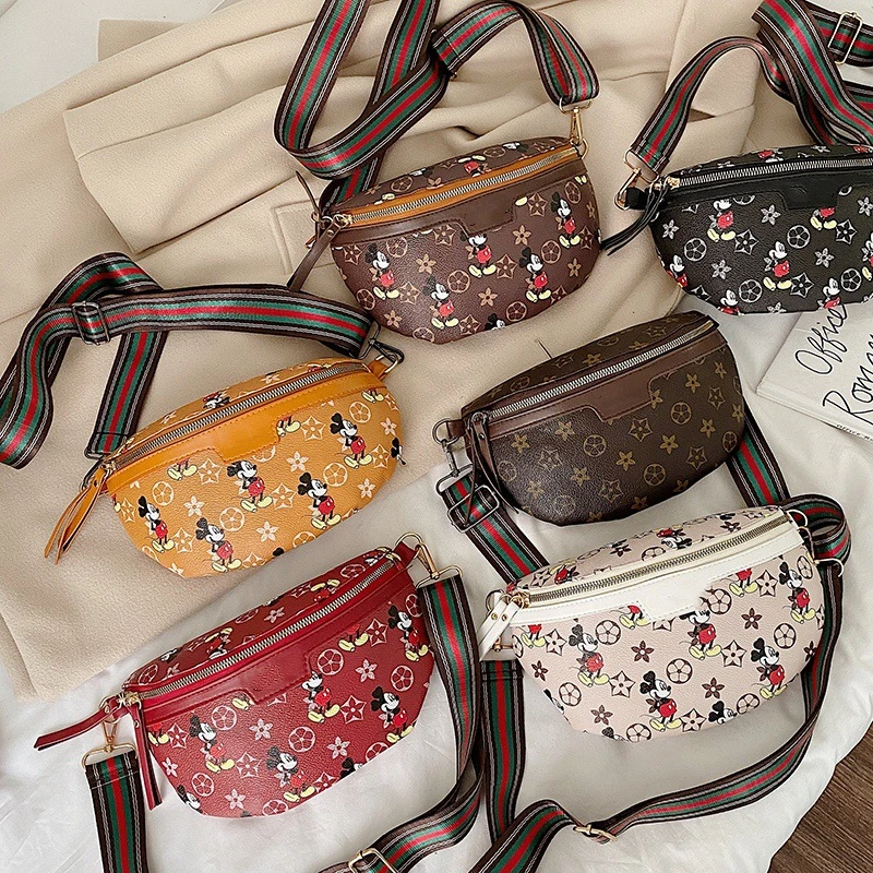 PU leather chest bag  for girl fashion