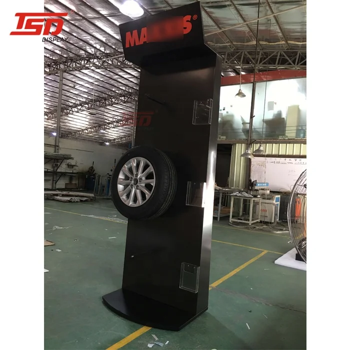 Custom design hot sale retail store shop motorcycle metal tire display rack car wheel tyre display stand