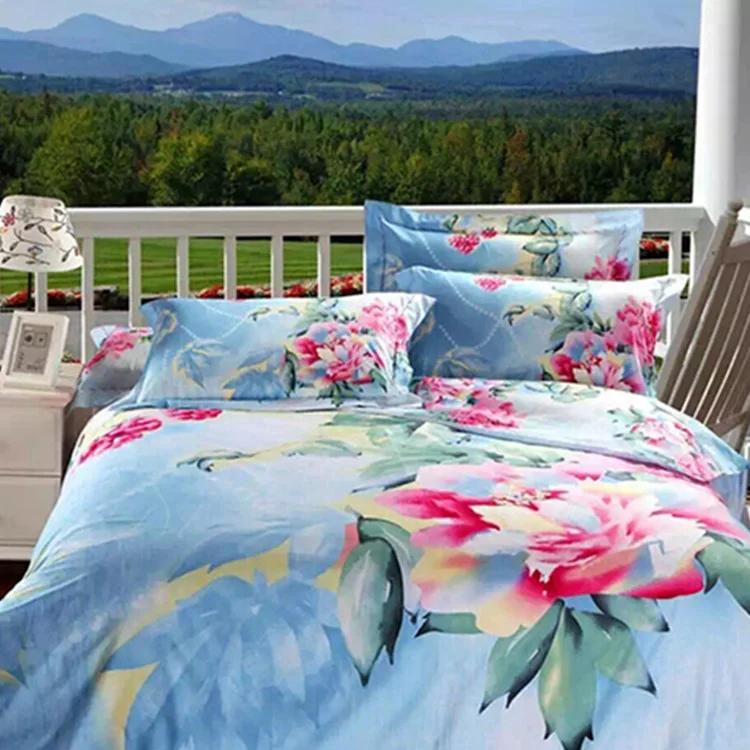  Modern cheap print butterfly bedsheet 100% polyester bed sheets set