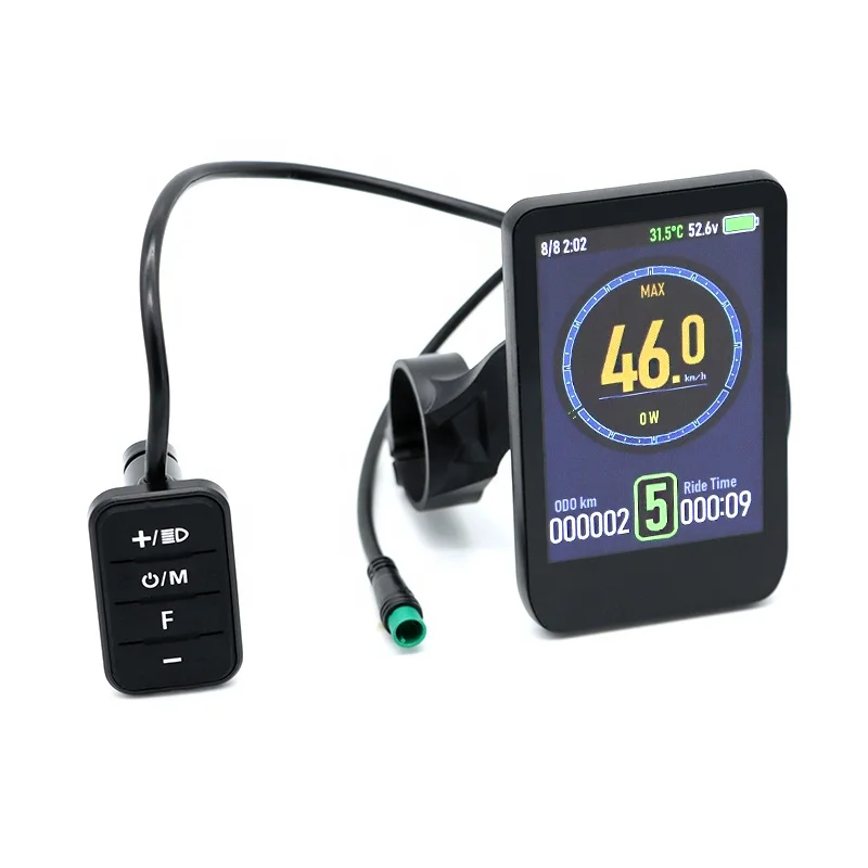 Black 3.5inch 24v/36v/48v/52v/60v/72v Electric Bicycle Kit Ebike Tft Colour Lcd Display For Electric Bike