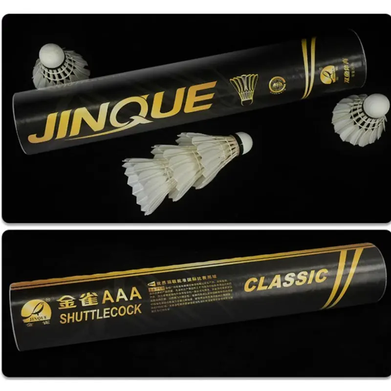 Double AAA Badminton International and Domestic Competition Ball Set of 12 Durable King Goose Feather Badminton Balls