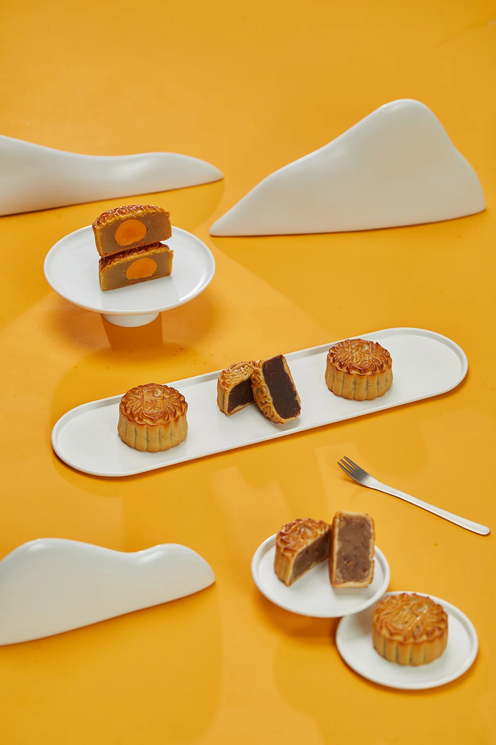 Asian Season Nut Moon Cakes Chinese Snack Gifts Low Sugar Green Tea Vegetarian Mooncake