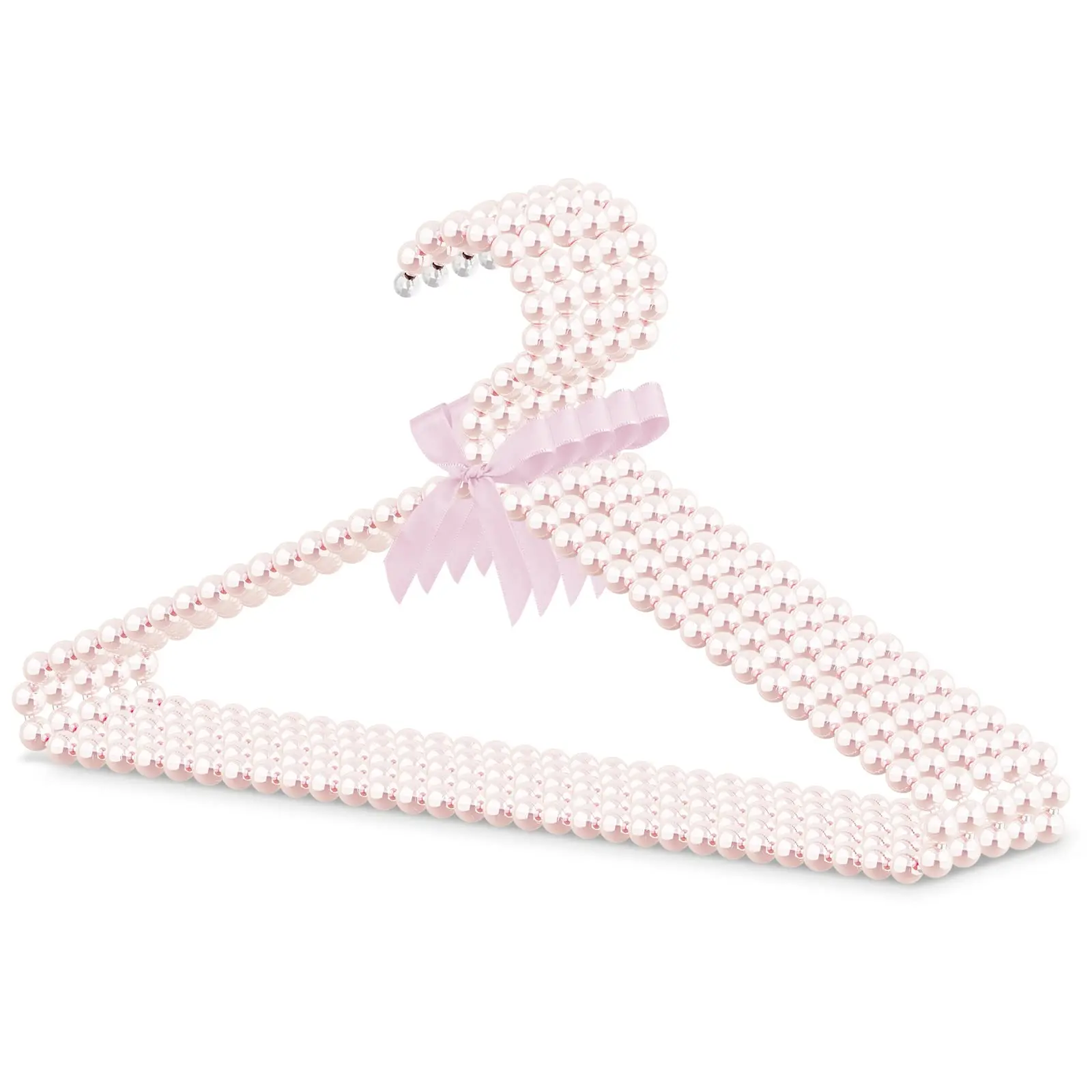 Factory Price Exquisite Luxury Beads Pink Pearl Hanger Boutique Dress Pearl Hangers for Women