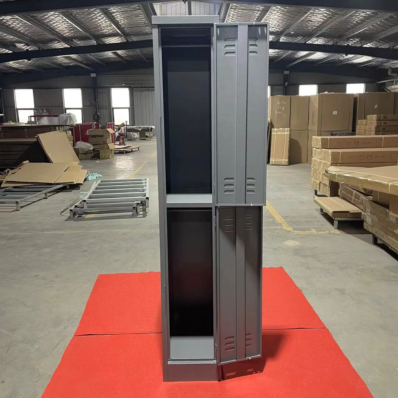 Односторонний 2-дверный металлический шкафчик тренажерный зал офис