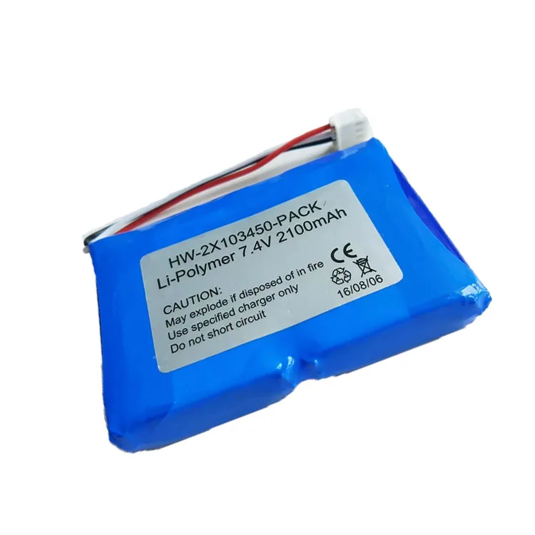 BIS certification li polymer battery 7.4V 2600 19.24Wh 606168