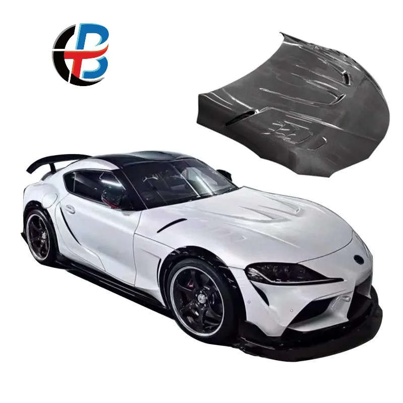 BTC High Quality Carbon Fiber Bonnet Engine cover For Toyota SUPRA A90 2018- To LB style hood