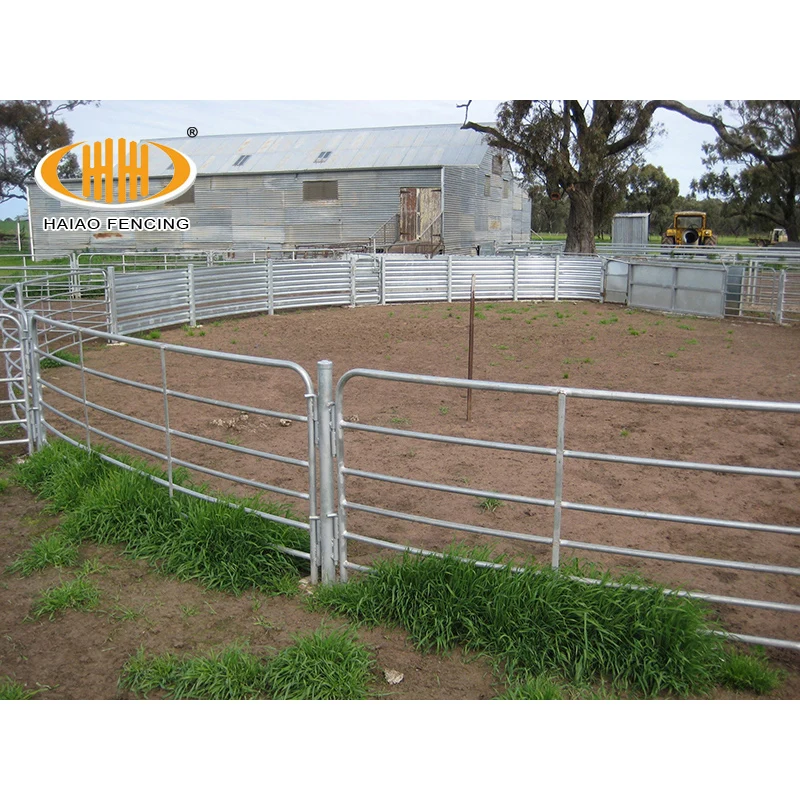 Best quality steel pipe galvanized sheep & goat rail fence panels, sheep feedlot for sale