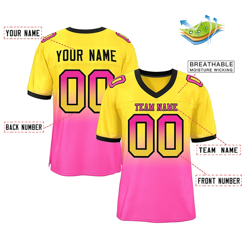 Customize Embroidery Rugby Sports Clothes Jerseys Original Shirt Stitched Name Number Retro American Football Wear