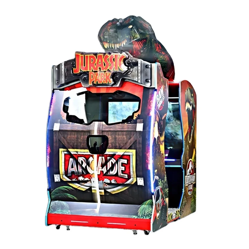 Arcade Coin Operated Arcade Video Shooting Game Machines Dinosaur Jurassic Adventure Park