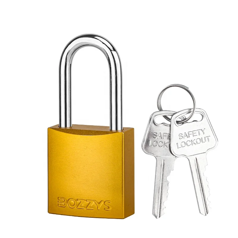 Compact anodized keyed alike aluminium padlock with 6mm hardened steel shackle to prevent accidental operation