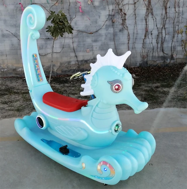 2020 New Amusement park rides parent-child ride on  seahorse kids ride commercial seahorse for sale