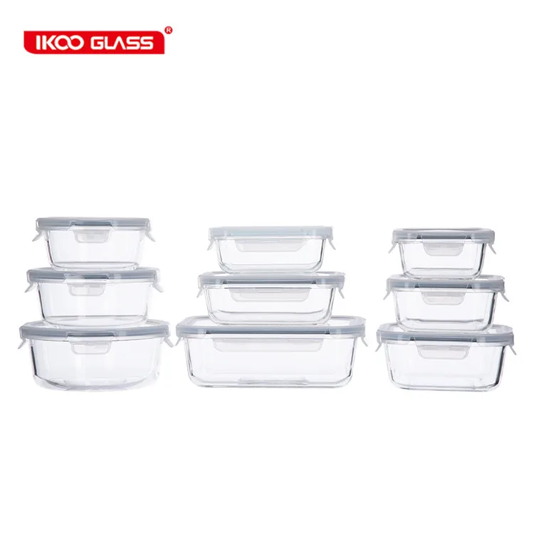 IKOO glass lunch box meal prep containers glass containers for food storage