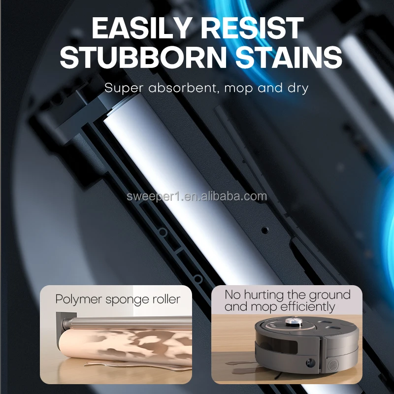 Industrial Intelligent Sweeping Scrubber Machine Smart Floor Cleaning Robot Wet And Dry Vacuum Cleaner With Mop