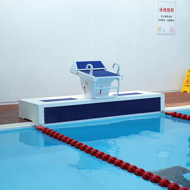 2024 Latest Release Non-Slip Fiberglass Starting Block Portable Rectangle Pool & Accessories with Custom Logo Cover & Base