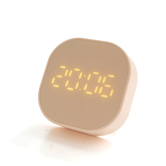 Mini LED Digital Table Clock with Backlight Snooze Alarm Clocks Temperature Magnetic Suction Timer for Kitchen Home Decoration
