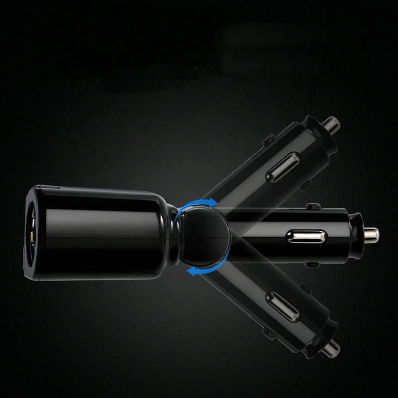 2022 Hot Sell 15W Power Quick Charging Car Charger Cigarette Lighter Multiple Port Car Charger With LED Dual USB Display