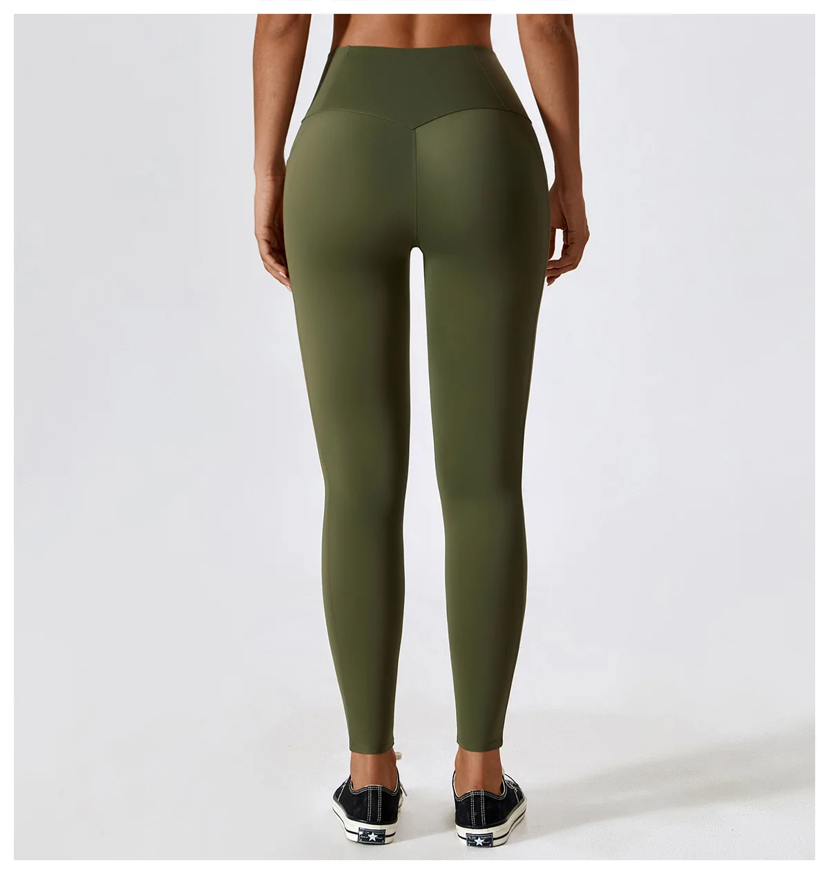 Wearing Tight Pockets for Abdominal Contraction and Hip Lifting Fitness High Waist Running Sports Leggings Yoga Pants 8295