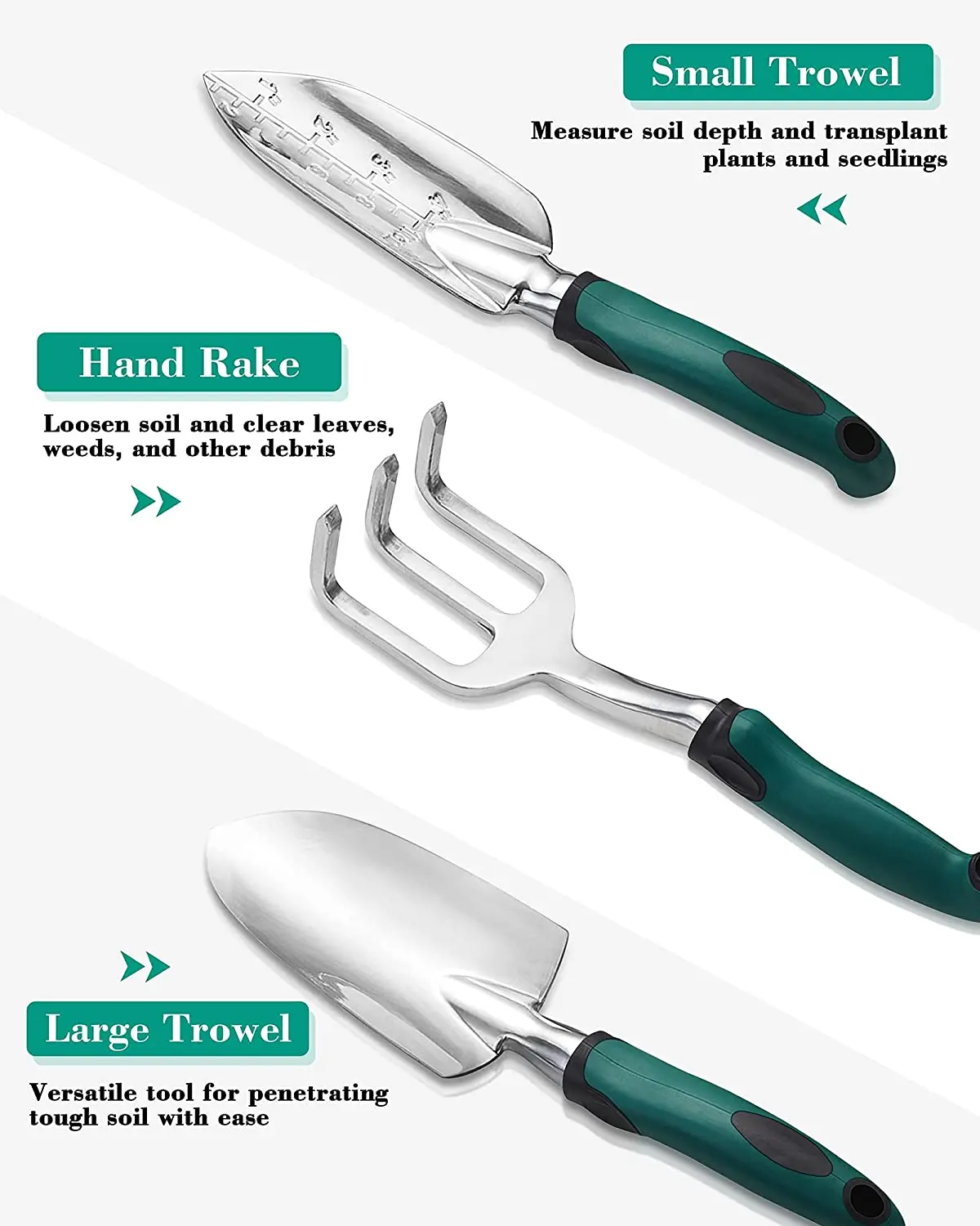 Garden Tool Set,11 Pcs Aluminum Alloy Steel Hand Tool Starter Kit with Garden Bag Outdoor Tool,Heavy Duty Gardening Work Set