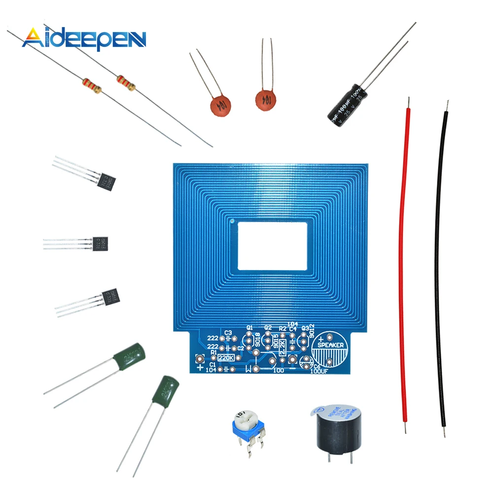 Aideepen Diy Simple Metal Detector Metal Locator Kit DC 3V-5V Electronic Production Metal Sensor Module Induction Suite
