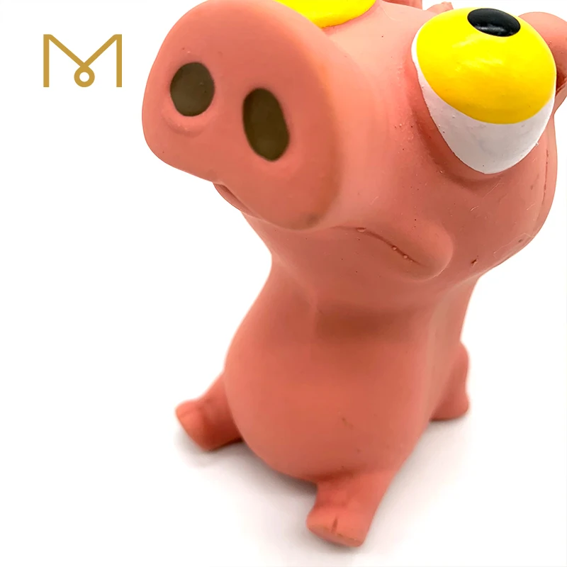 Оптовая продажа на заказ лидер продаж милая мягкая латексная резиновая розовая интерактивная игрушка свинья