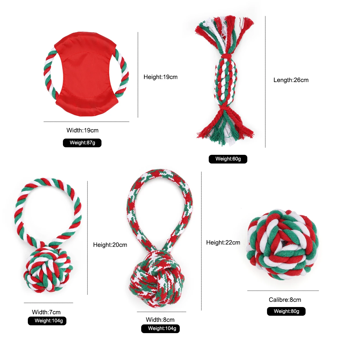 SHURUI PET Manufacturer Pet Puppy Rope Chew Toys Christmas Toys Interactive Dog Toys FOR DOG TRAINING TEETH CLEANING