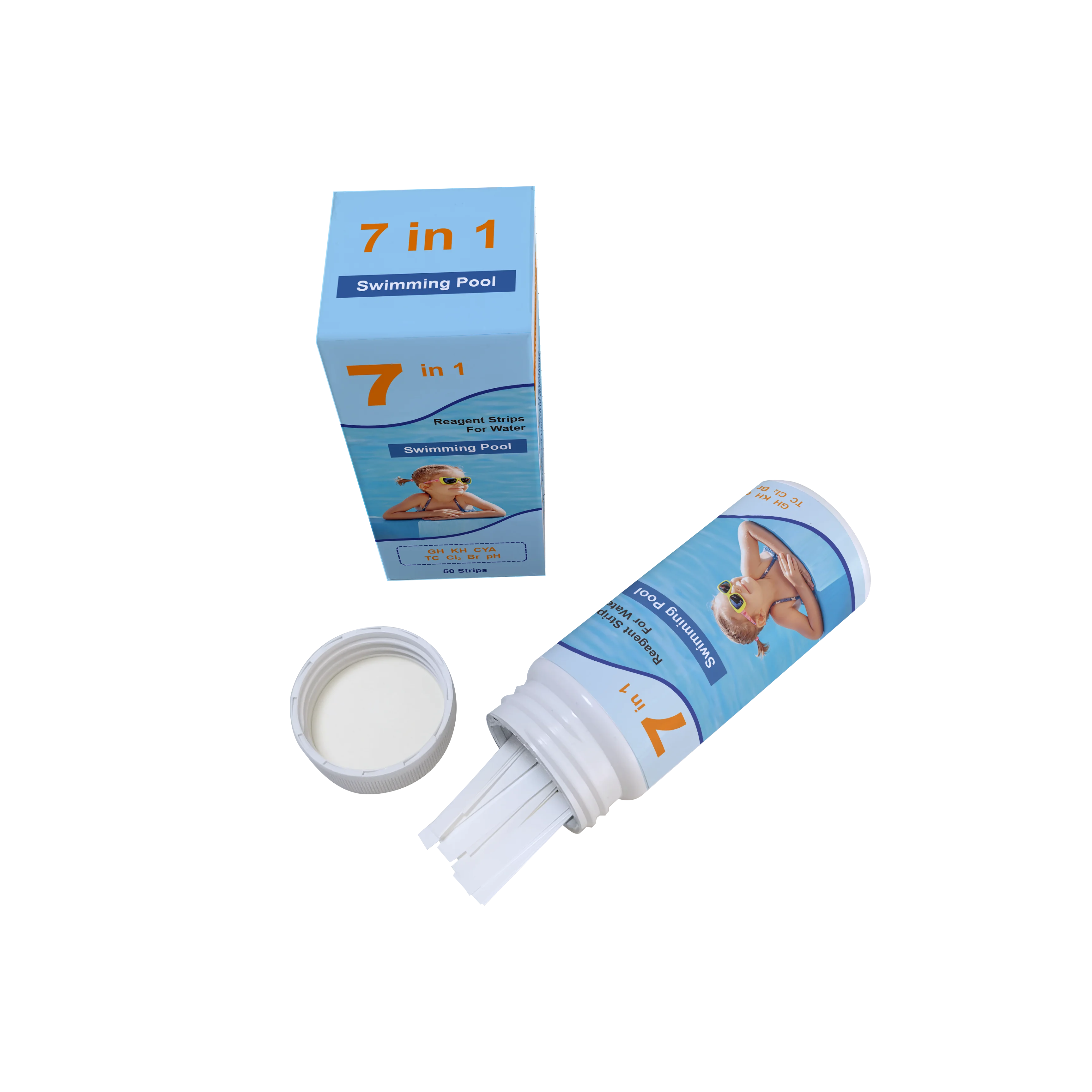 Набор для тестирования воды в горячей ванне тестовые полоски определения pH хлора брома твердости щелочности бассейне