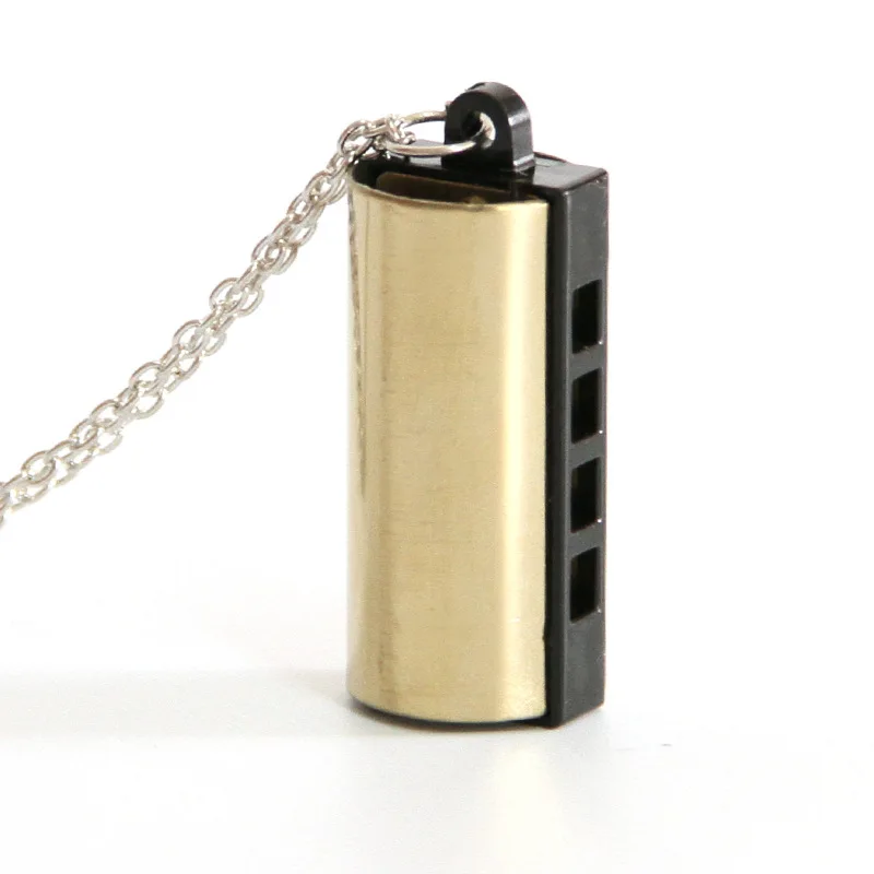 Wholesale colorful 4 holes harmonica chromatic creative design kids small toy mini keychain harmonica