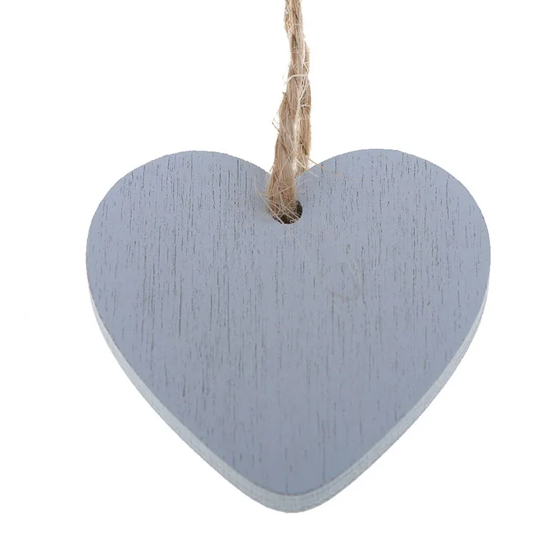 Simple Painted Small Wood Heart Message Gift Tags Signs Hanging Crafts