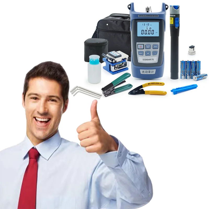 Fiber Optic Equipment FTTH Assembly herramientas FC-6S Cable Stripper Power Meter VFL Cutter Optic Fiber Tool Kits