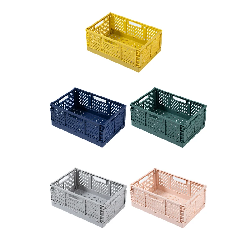 Hot sale Folding Plastic Storage Basket ,Portable Kitchen/Office Storage Basket