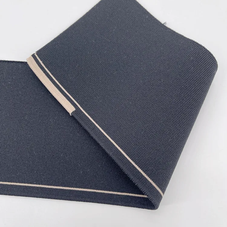 Custom 97% polyester 3% spandex rib collar knit ,t-shirt collar for polo shirt