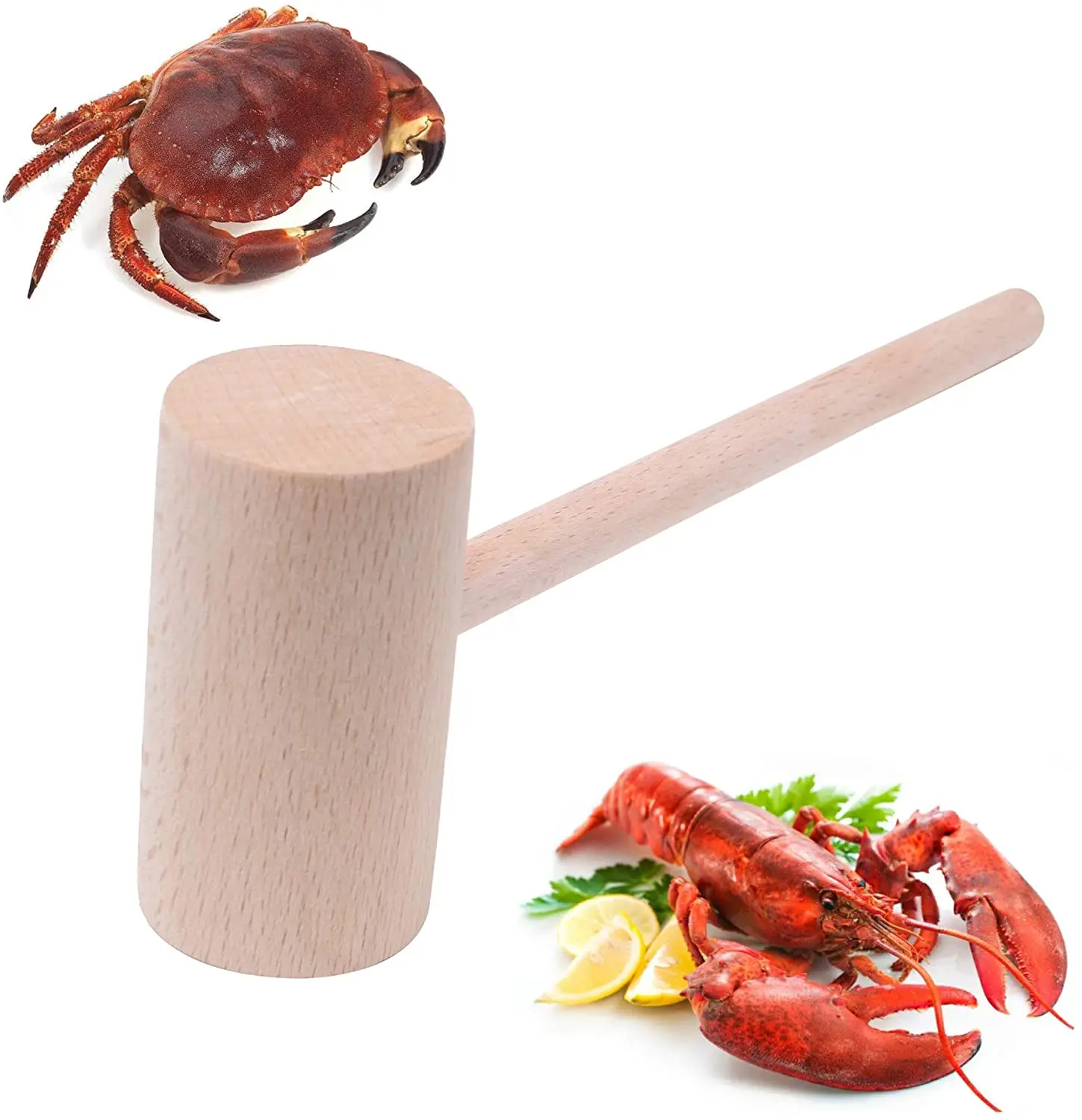  Маленький деревянный молоток для морепродуктов