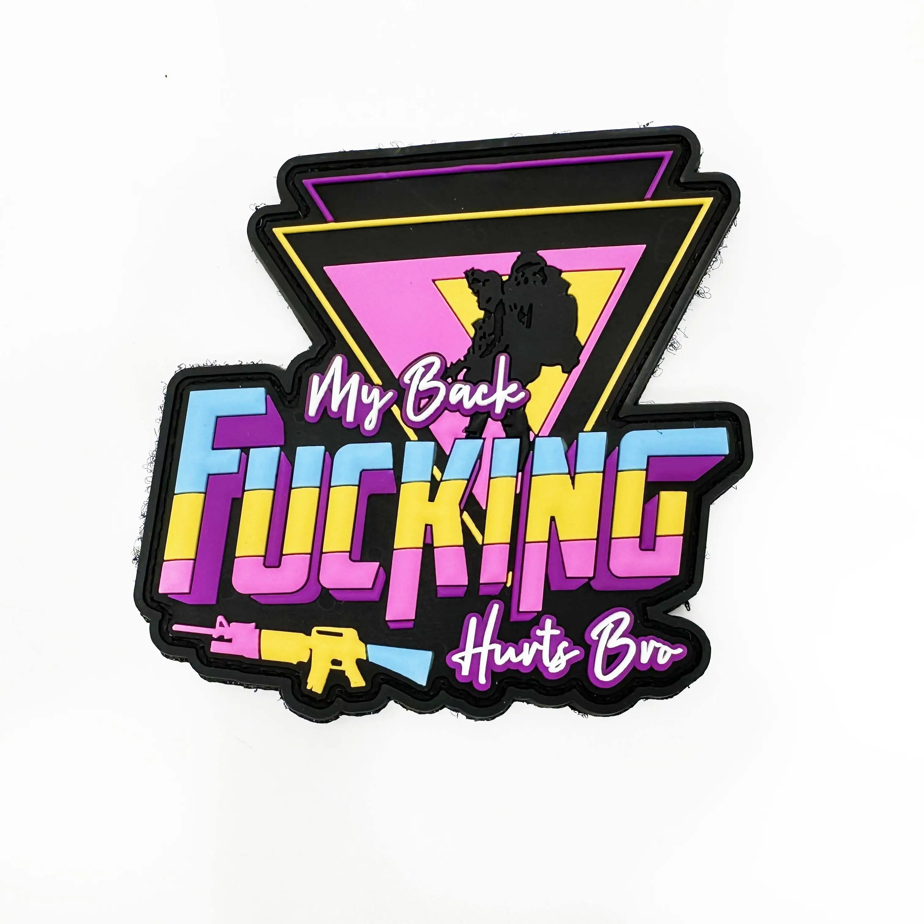 PVC Patches Ironing on Garment 3D  Embossed Logo Hat Label Patch Custom Flag Hook and Loop Patches for Clothing