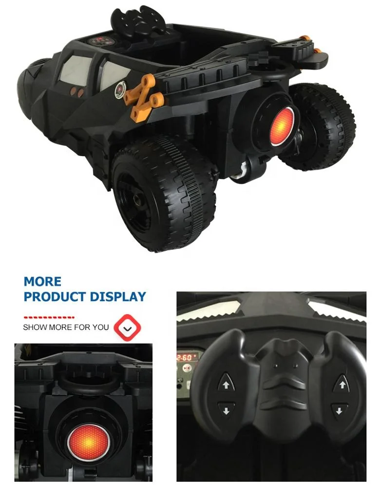 Cool Children Ride on Car Electric with Certificate Black MJ Toys 4 Wheels Battery Plastic Good Quality