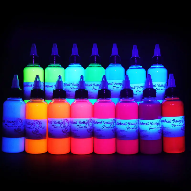 Party Pack Tattoo Paints Airbrush Paint Neon UV Ink  For Tattoo
