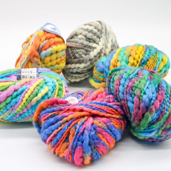 Charmkey Hollywood Colorful Crocheting Knitting Nylon and Wool Blended Yarn