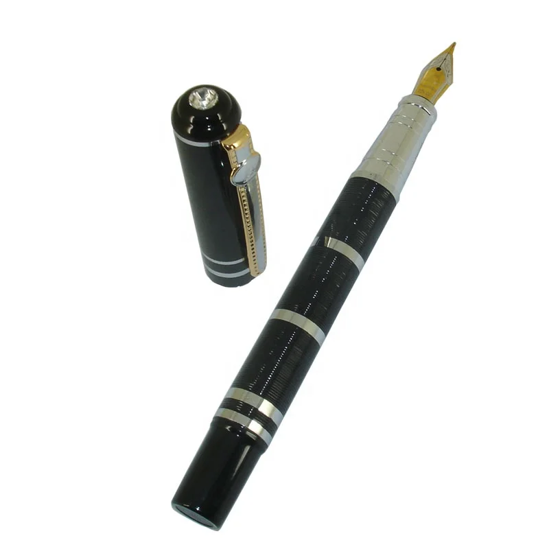 : ACMECN уникальный бренд авторучка с украшением в виде кристаллов на ручка сверху 0 5 мм записи точек резные Прохладный металлическими акцентами для рождественских подарков