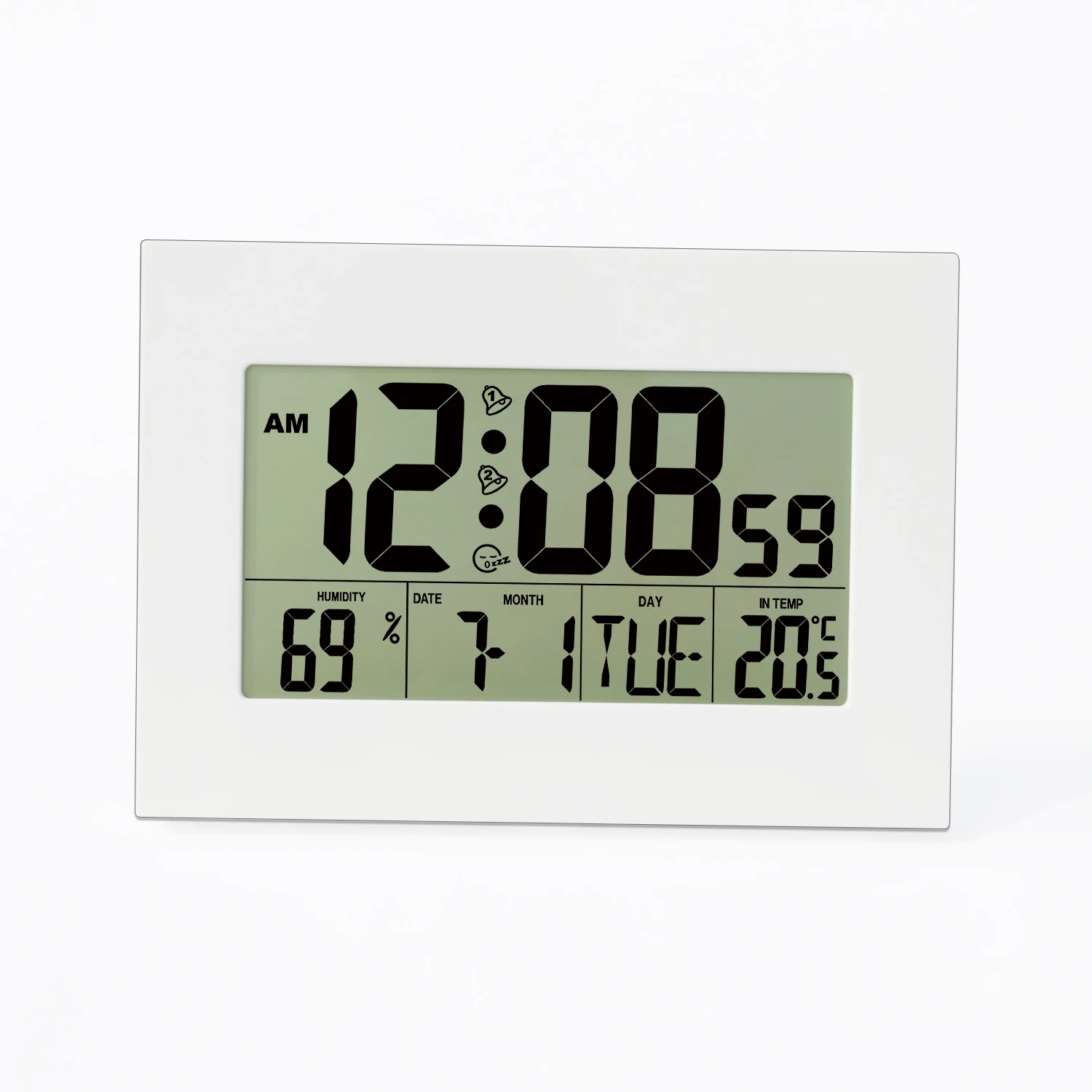 
H157H Multifunctional LCD Digital Alarm Clock in desktop and wall hanging clock 