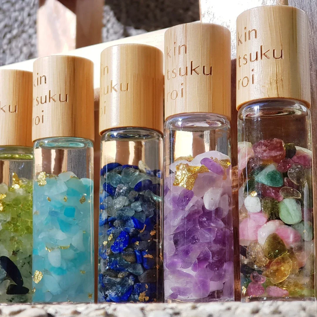 colorful roll on glass bottle Perfume flower pattern 10ml Essential oil glass roller bottle