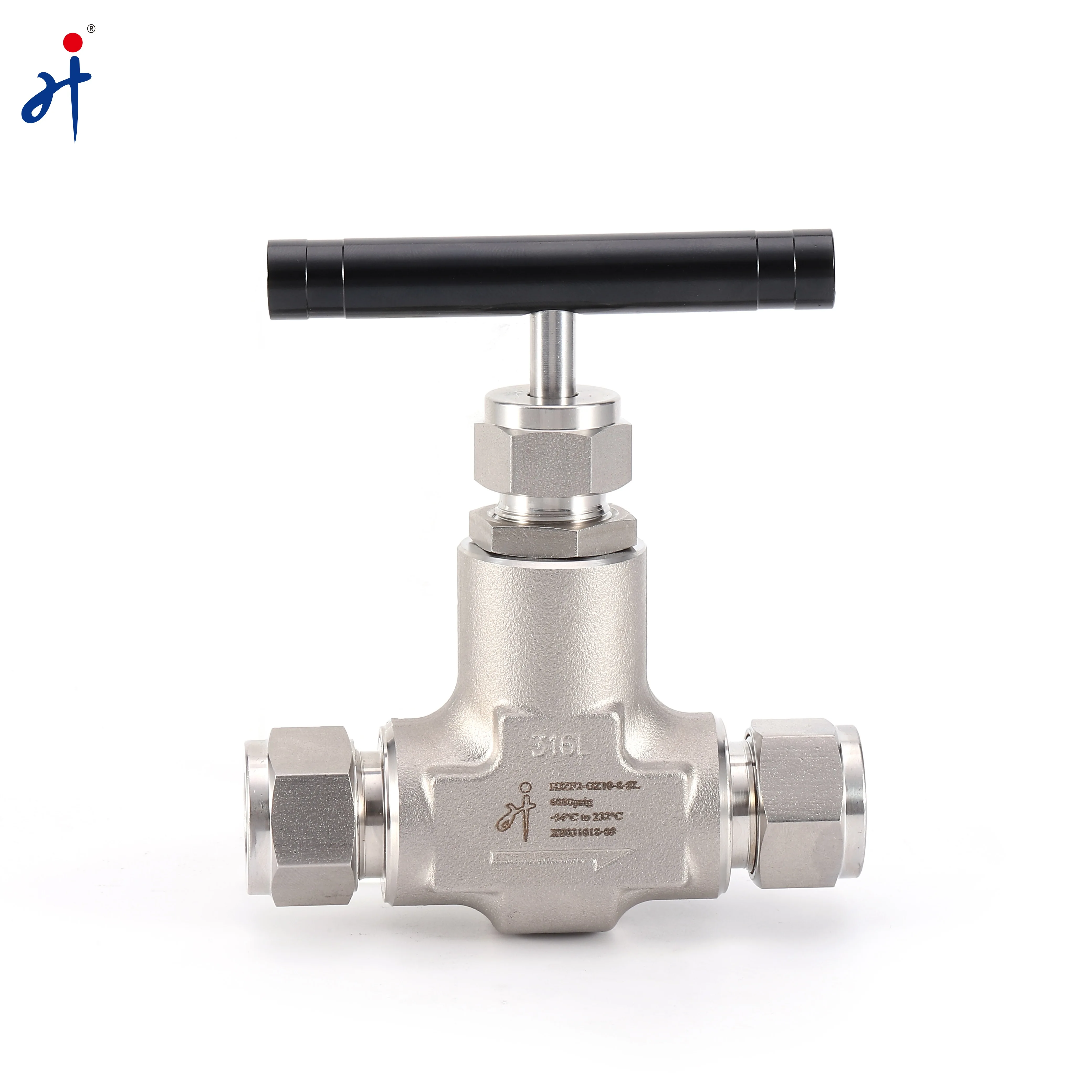 High Pressure Panel Mountable 6000 Psi 1/4  3/8 Od NPT Straight  Instrumentation Needle Valve