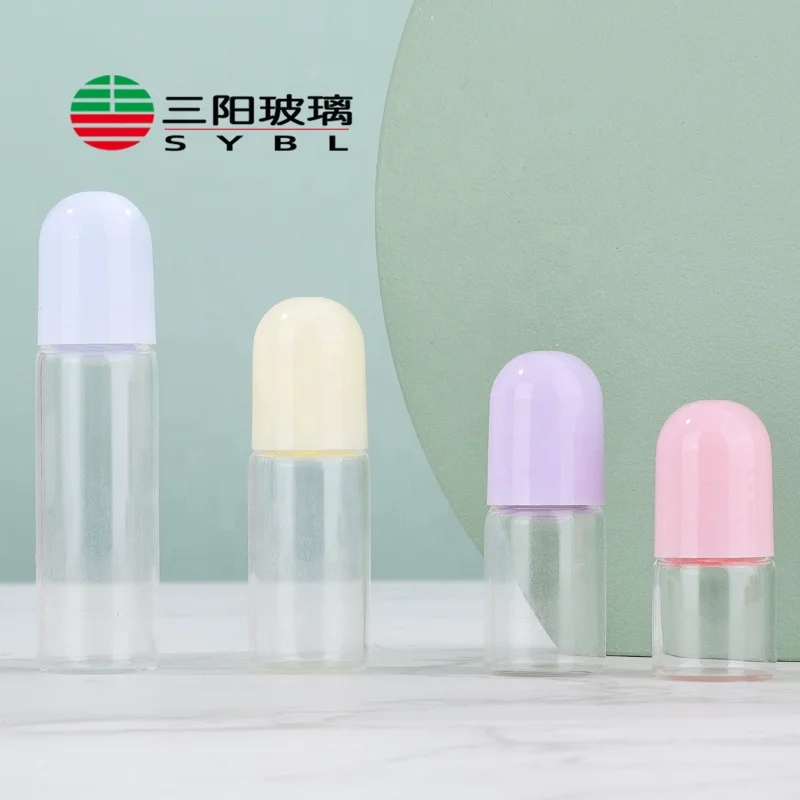 1ml 2ml 3ml glass roll on perfume bottle refillable stainless steel roller ball essential oil liquid cosmetic sample bottle