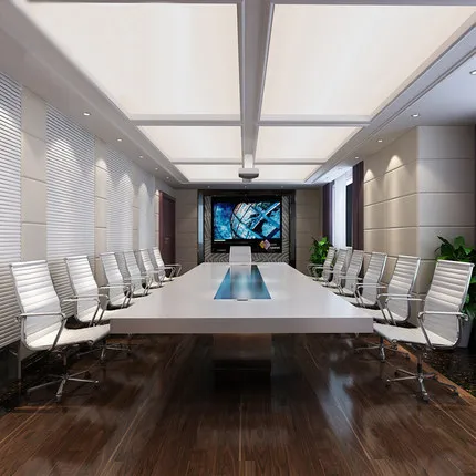 Современный белый высокий глянцевый офисный Конференц-зал стол