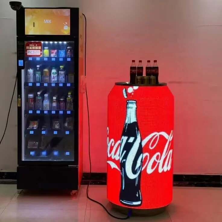 P4 Indoor Can Shaped LED Screen Customized Special Shape Video Advertising Pepsi P4 indoor Beer Bottle Displays