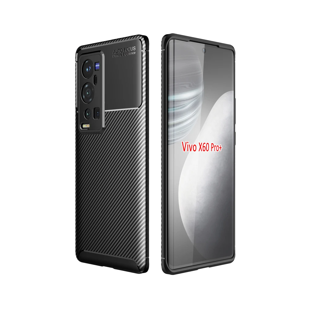 Чехол для телефона из углеродного волокна с автофокусом для Vivo X60 Pro + задняя крышка для Vivo X60 Pro Plus X70