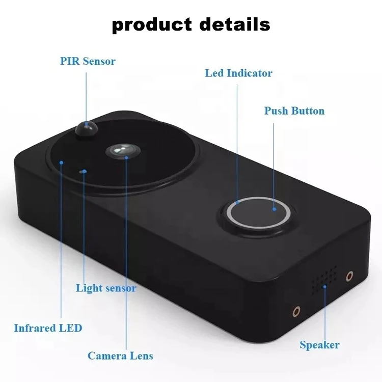 Tuya Wi-Fi дверной звонок видео беспроводной домофон Звонок домой безопасности двухстороннее аудио 1080P камера