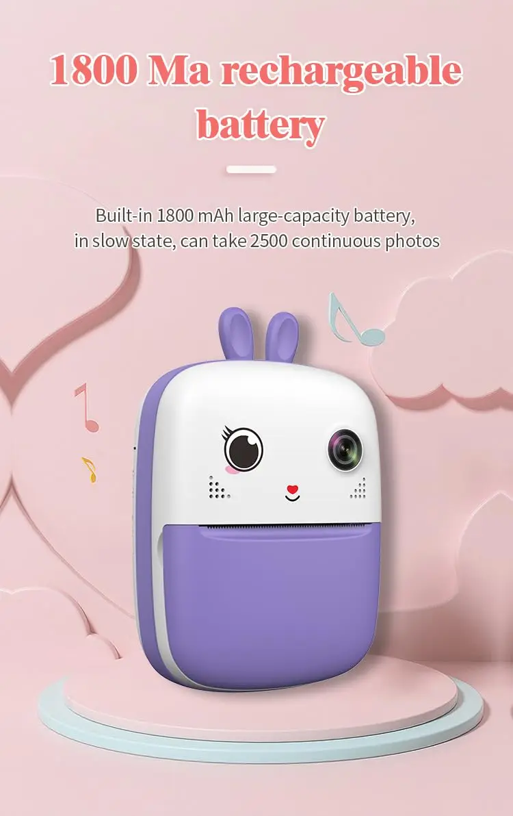 S6 1800Mah Video Recording Antique Design 1080P Instant Printer Camera For Children Kids Camera Instant Print