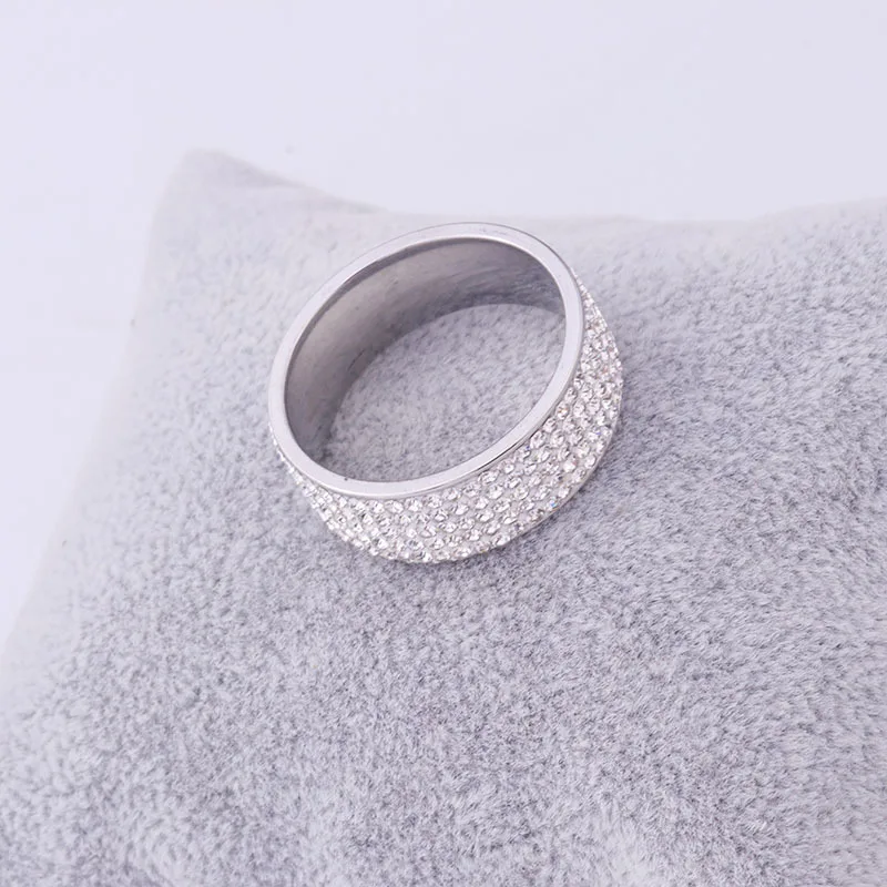 OBE brand  manufacturer  new arrival  8MM wide  wholesale  cheap crystal crystal ring