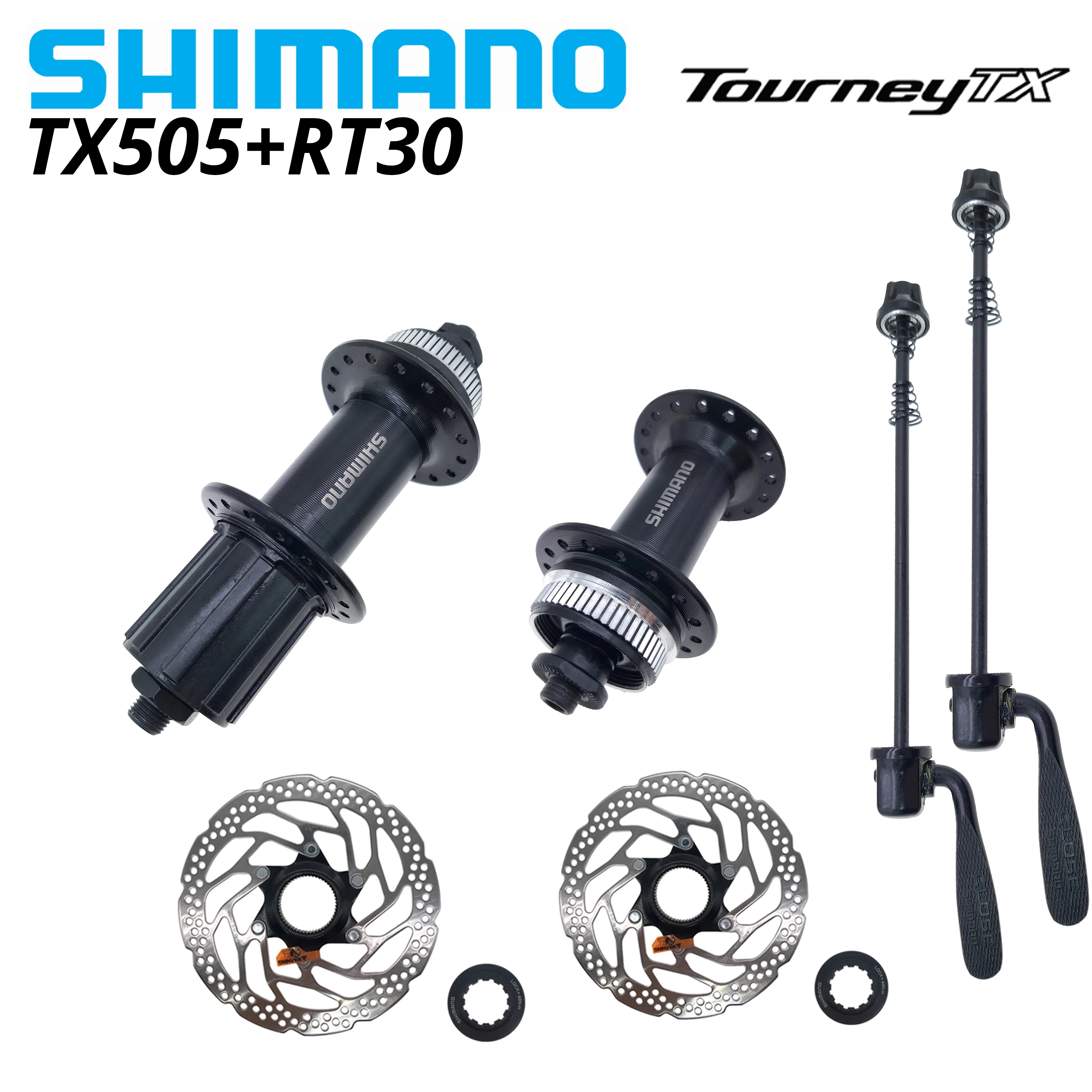 Горных велосипедов Shimano турнир HB FH TX505 RT30 160 мм MTB велосипед передний задний 32 отверстия Бесплатная hub ротора 8 9 10 скорость Центральный замок дискового тормоза