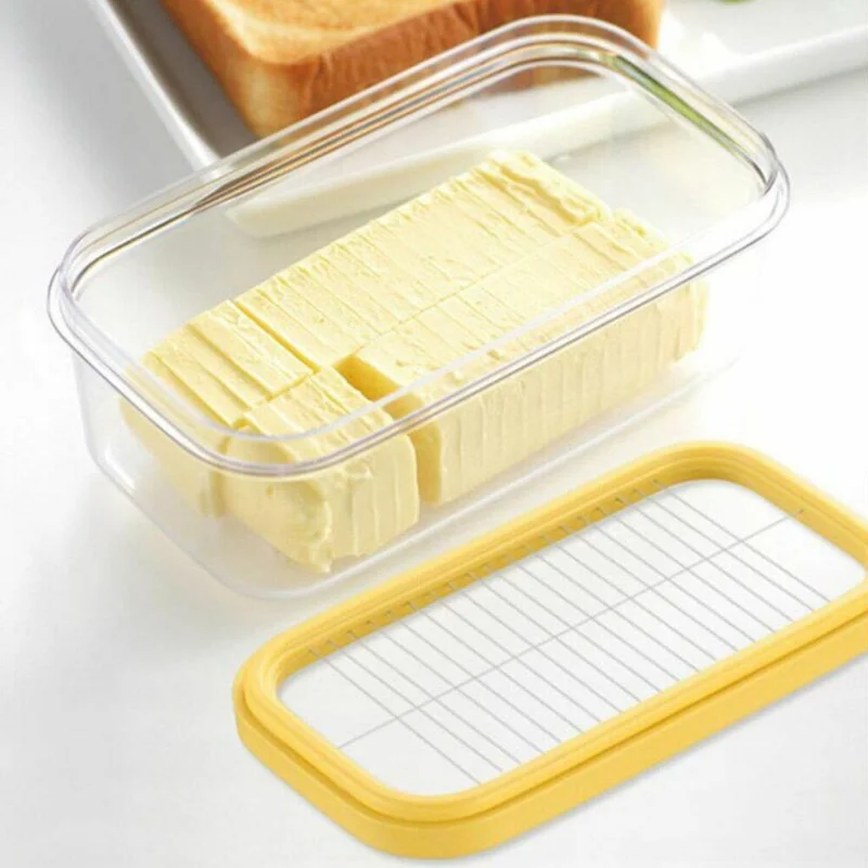 Butter Cheese Slicer Sealed Storage Box 2 In 1 Butter Dish Butter Slicer Cutter